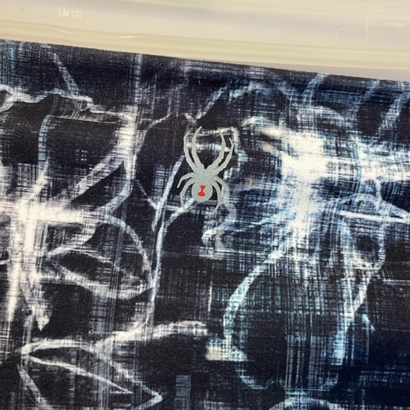 Spyder Active Floral Black Blue White Cropped Athletic Leggings size L - Picture 10 of 16